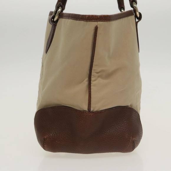 BURBERRY Tote Bag Canvas Beige Brown Auth ac3408 - Picture 3 of 16